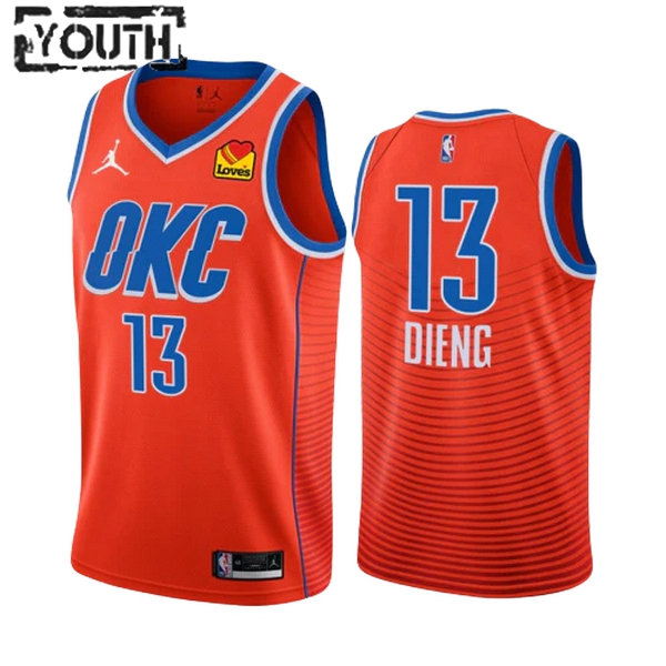 Oklahoma City Thunder Trikot Ousmane Dieng 13 Jordan 2022-23 Statement Edition Orange Swingman - Kinder